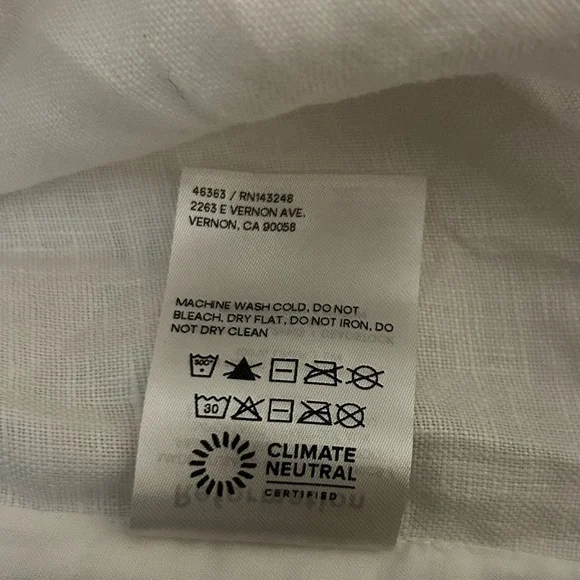 Reformation Kerrigan Linen Dress - White - Size 8 - Picture 9 of 11